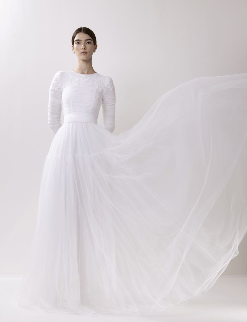 Cloud Dance — flowing layered tulle gown in motion